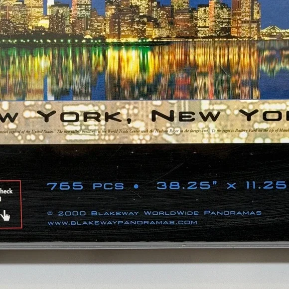 Buffalo Games New York City Panoramic Puzzle 750 Piece Twin Towers Skyline 2000